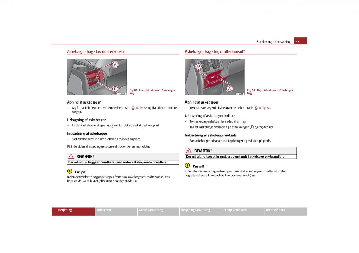 Skoda Yeti Bilens instruktionsbog / page 85