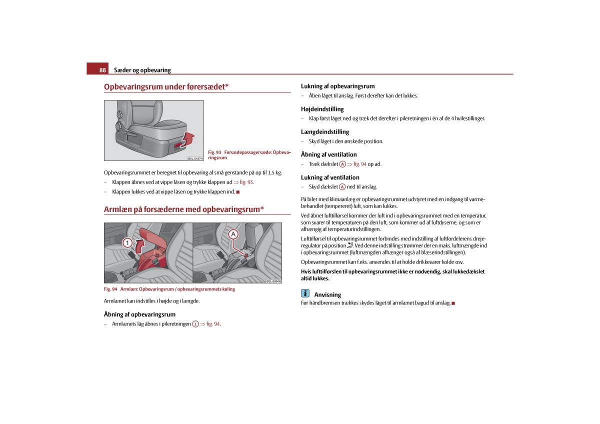 Skoda Yeti Bilens instruktionsbog / page 90