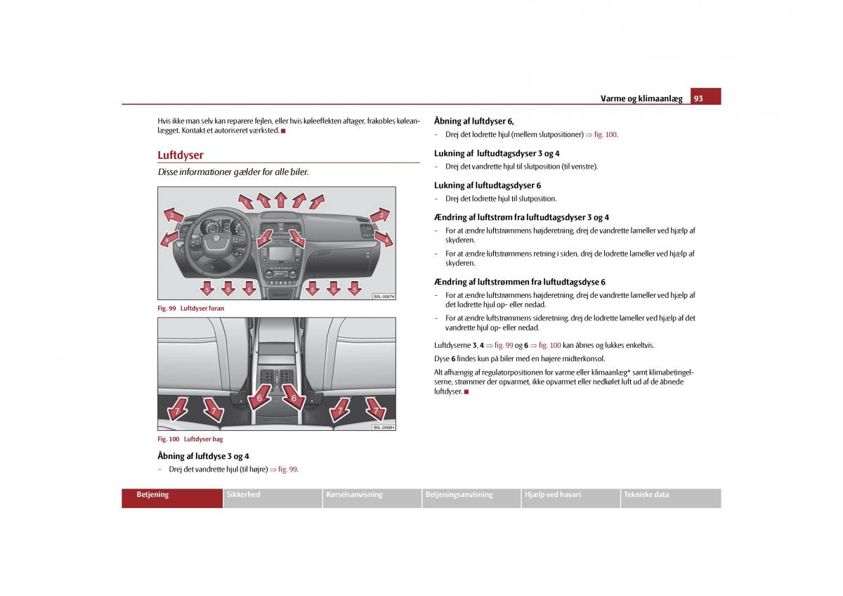 Skoda Yeti Bilens instruktionsbog / page 95