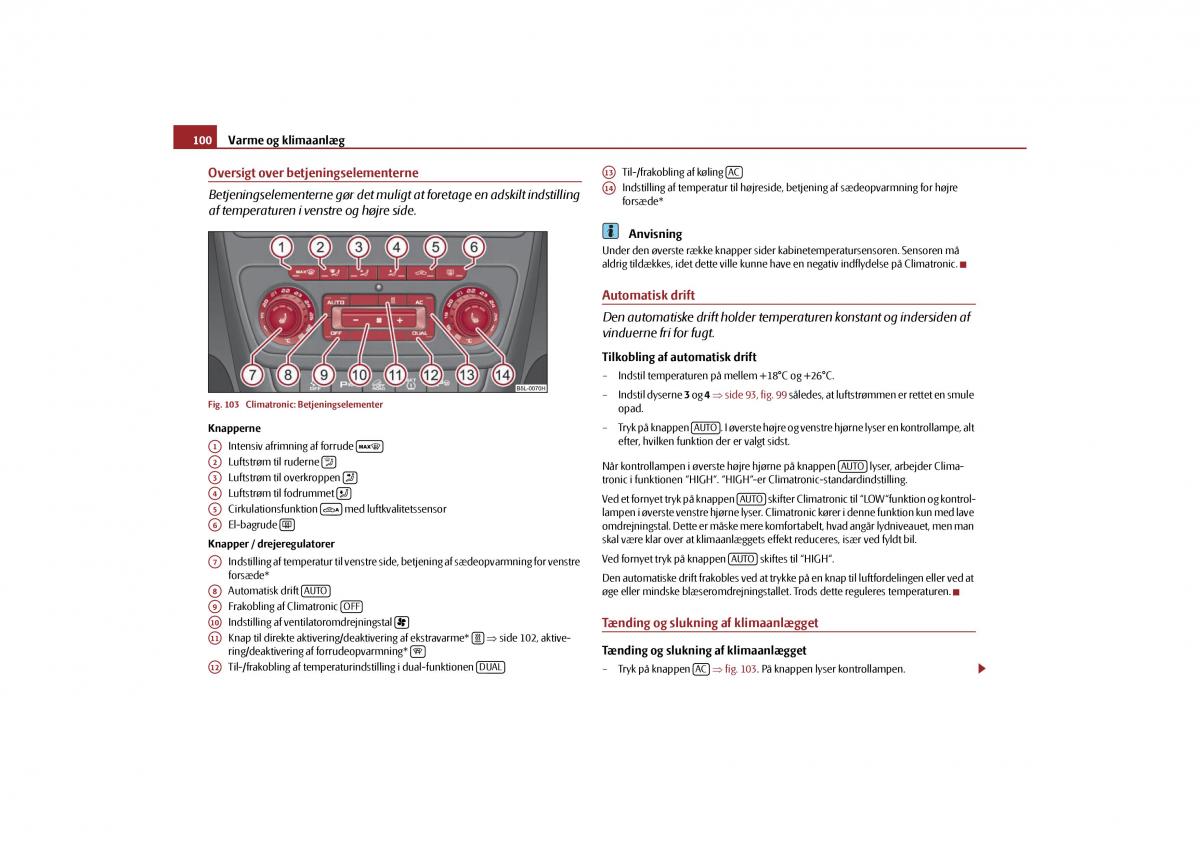 Skoda Yeti Bilens instruktionsbog / page 102