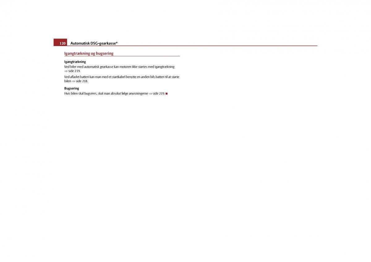 Skoda Yeti Bilens instruktionsbog / page 122