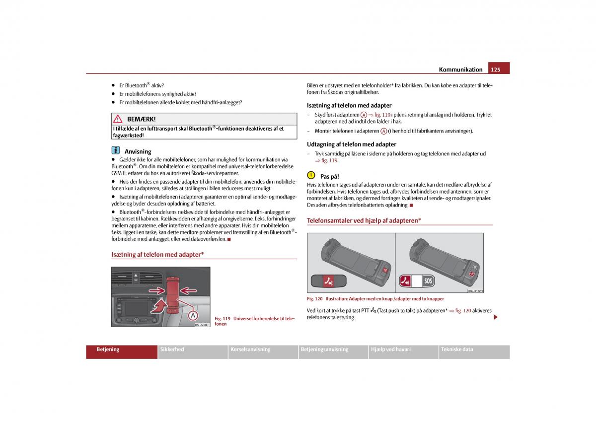 Skoda Yeti Bilens instruktionsbog / page 127