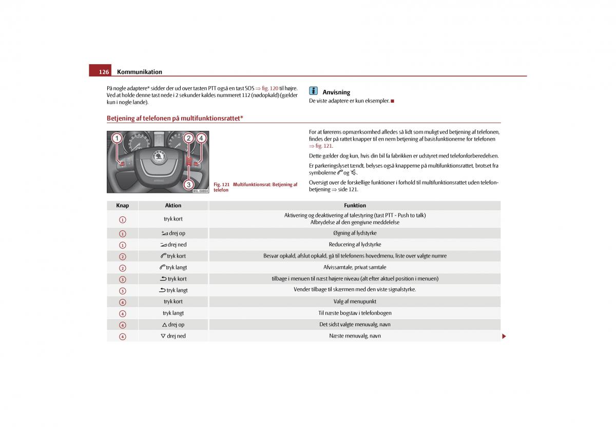 Skoda Yeti Bilens instruktionsbog / page 128