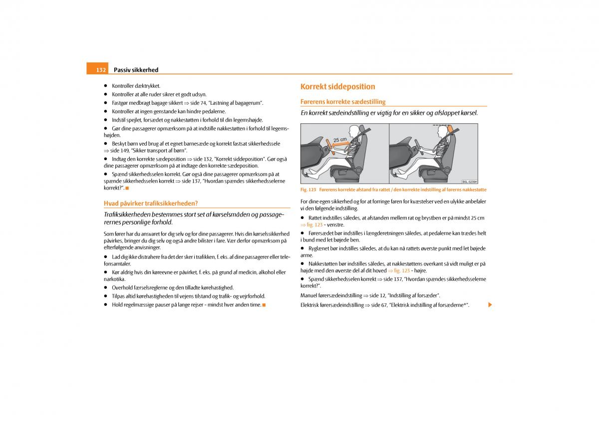 Skoda Yeti Bilens instruktionsbog / page 134