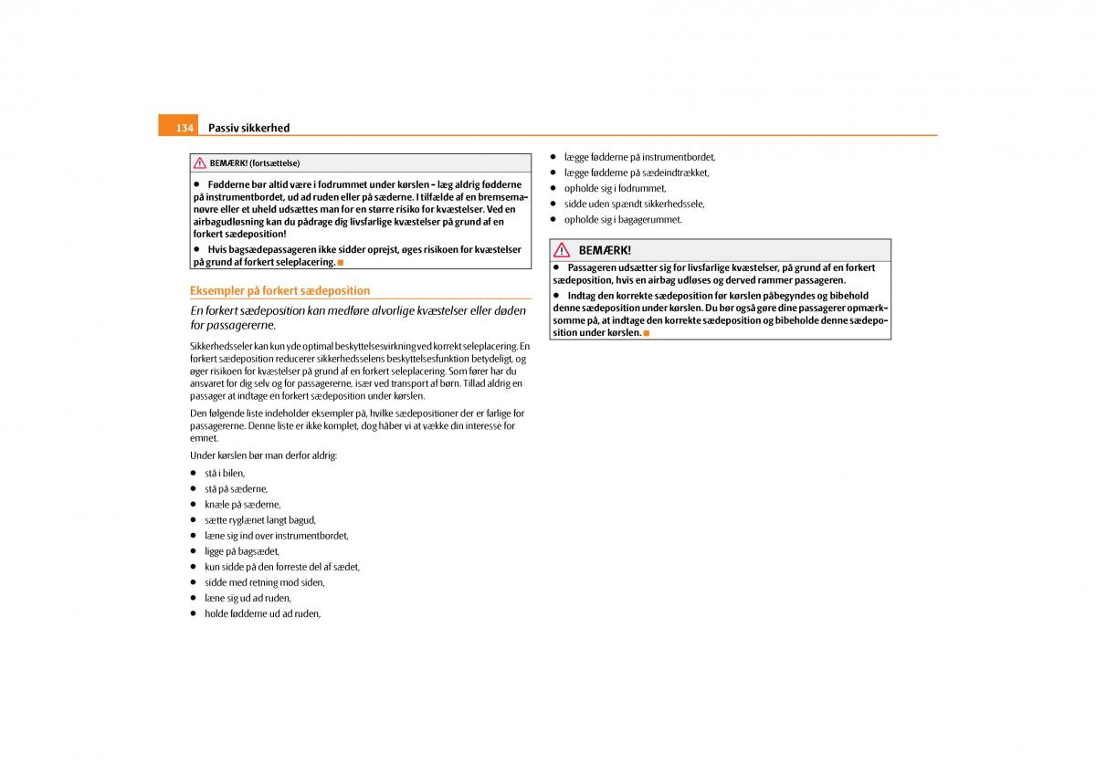 Skoda Yeti Bilens instruktionsbog / page 136