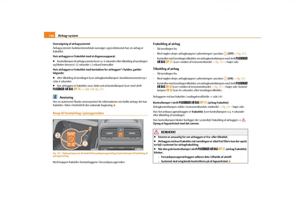 Skoda Yeti Bilens instruktionsbog / page 150