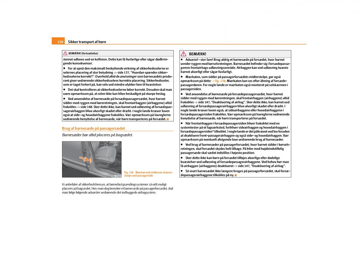 Skoda Yeti Bilens instruktionsbog / page 152