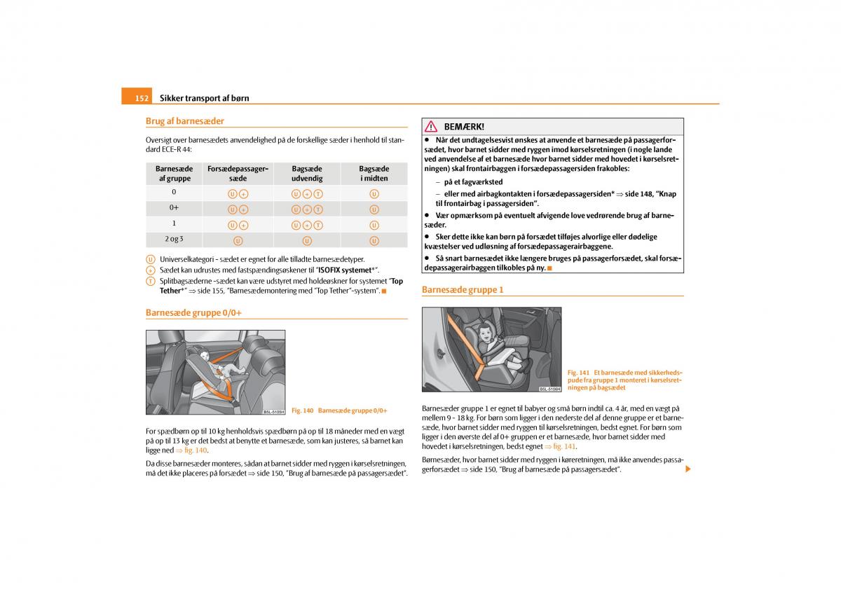 Skoda Yeti Bilens instruktionsbog / page 154