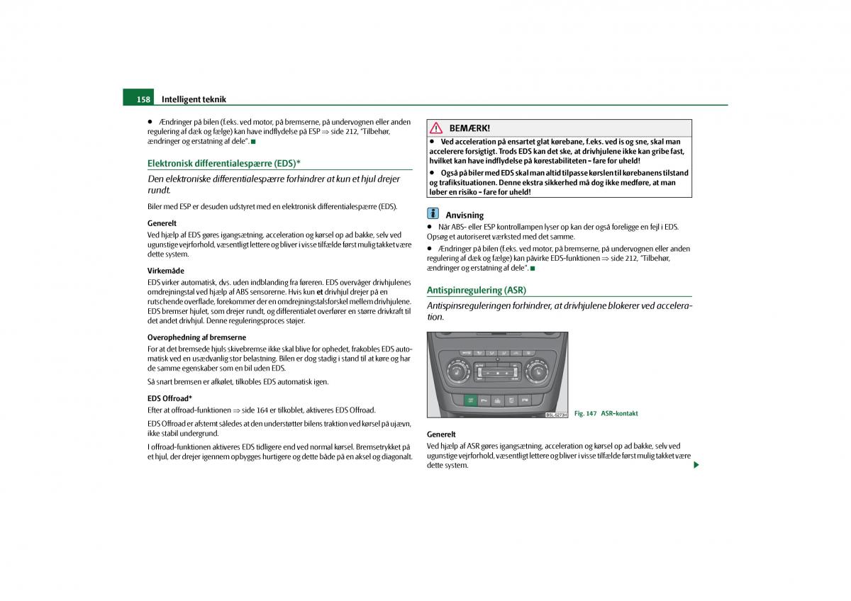 Skoda Yeti Bilens instruktionsbog / page 160