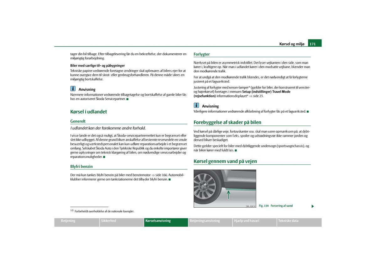 Skoda Yeti Bilens instruktionsbog / page 173