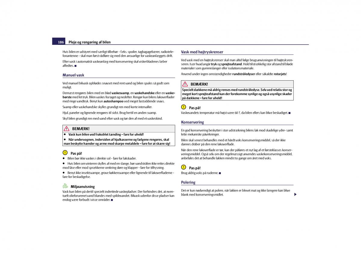 Skoda Yeti Bilens instruktionsbog / page 188