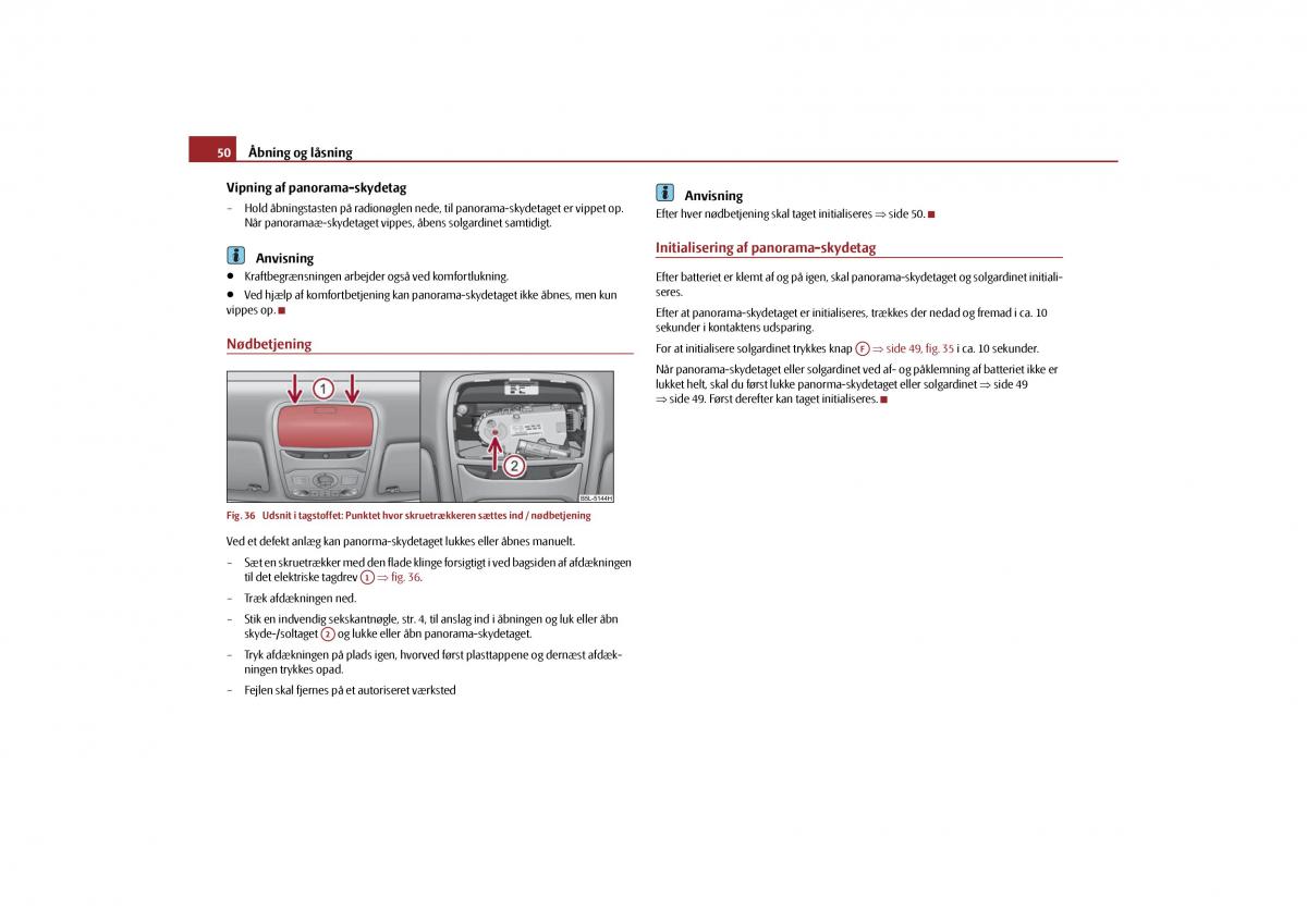 Skoda Yeti Bilens instruktionsbog / page 52