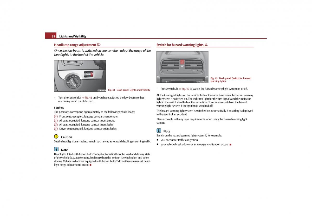 Skoda Yeti owners manual / page 59