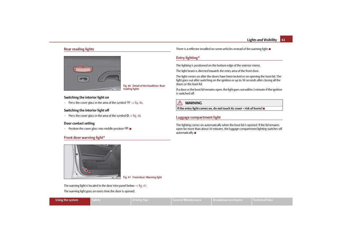 Skoda Yeti owners manual / page 62