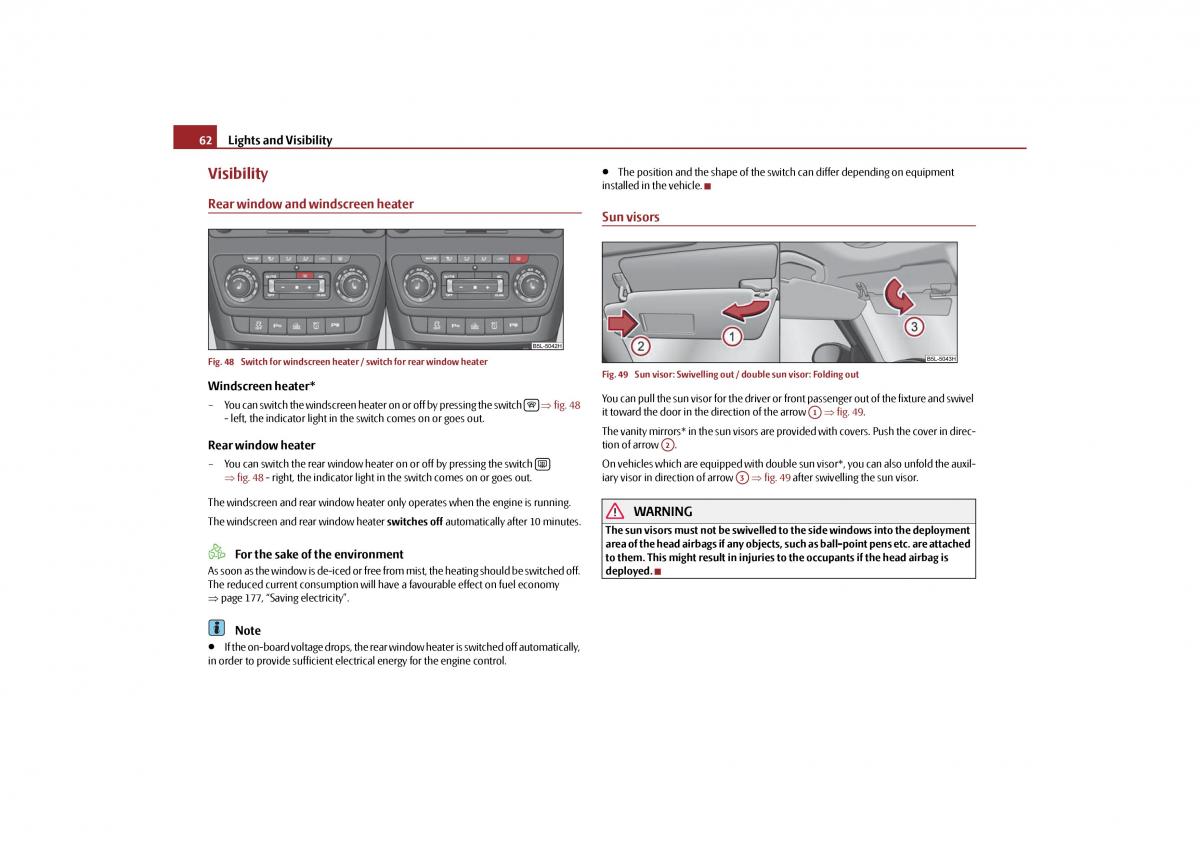 Skoda Yeti owners manual / page 63