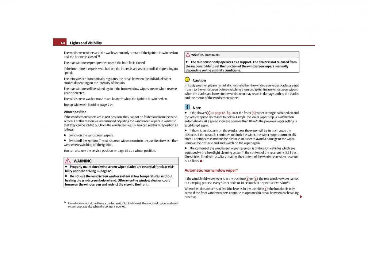 Skoda Yeti owners manual / page 65