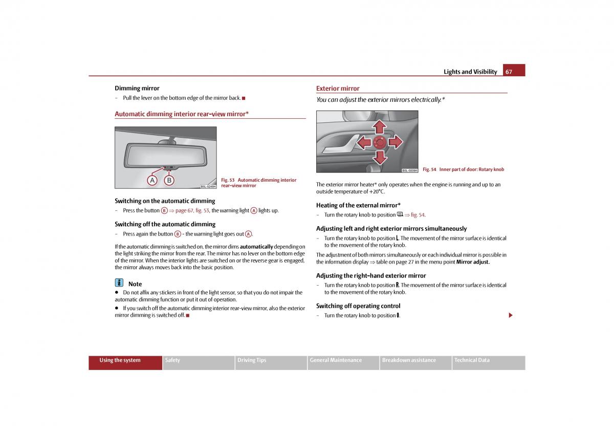 Skoda Yeti owners manual / page 68