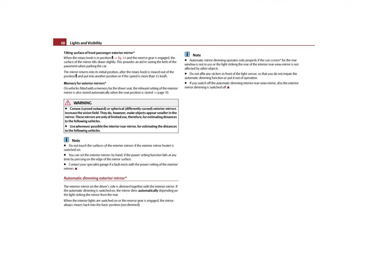 Skoda Yeti owners manual / page 69