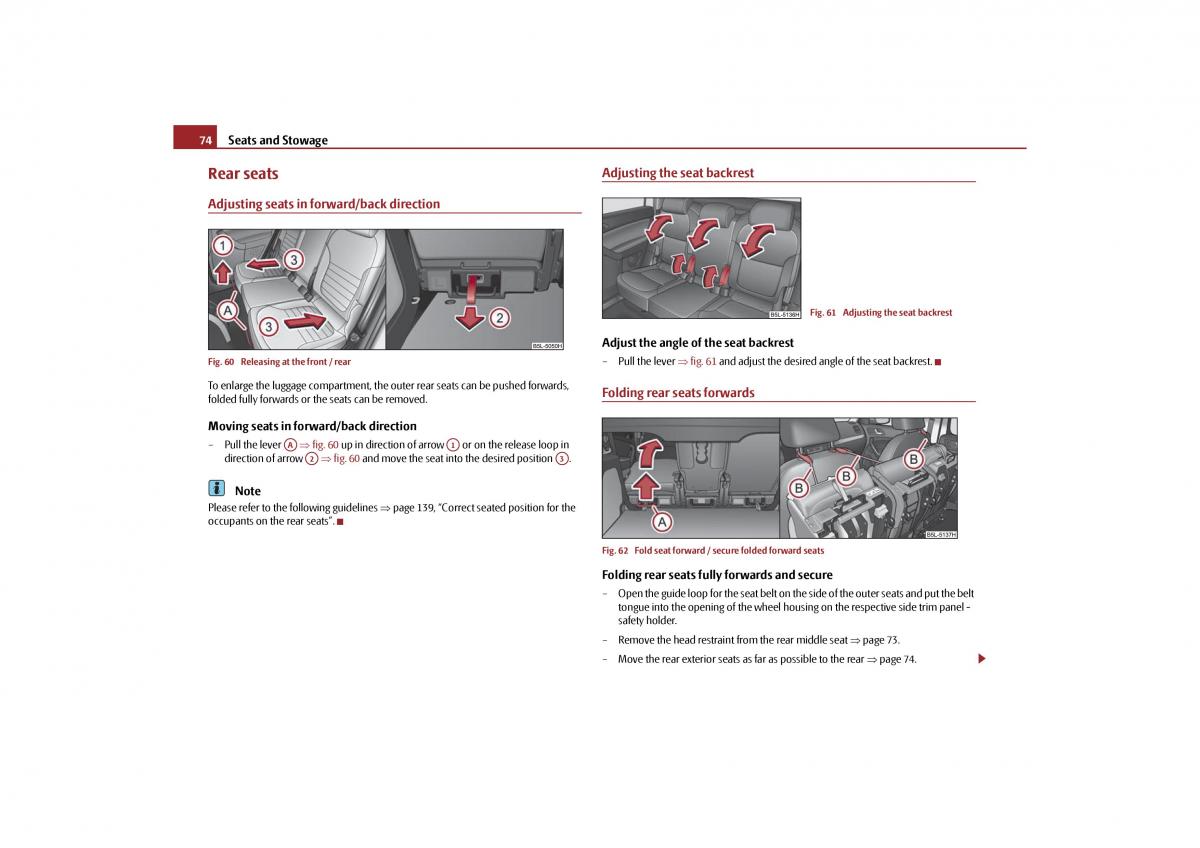 Skoda Yeti owners manual / page 75