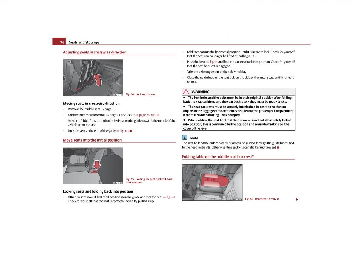 Skoda Yeti owners manual / page 77