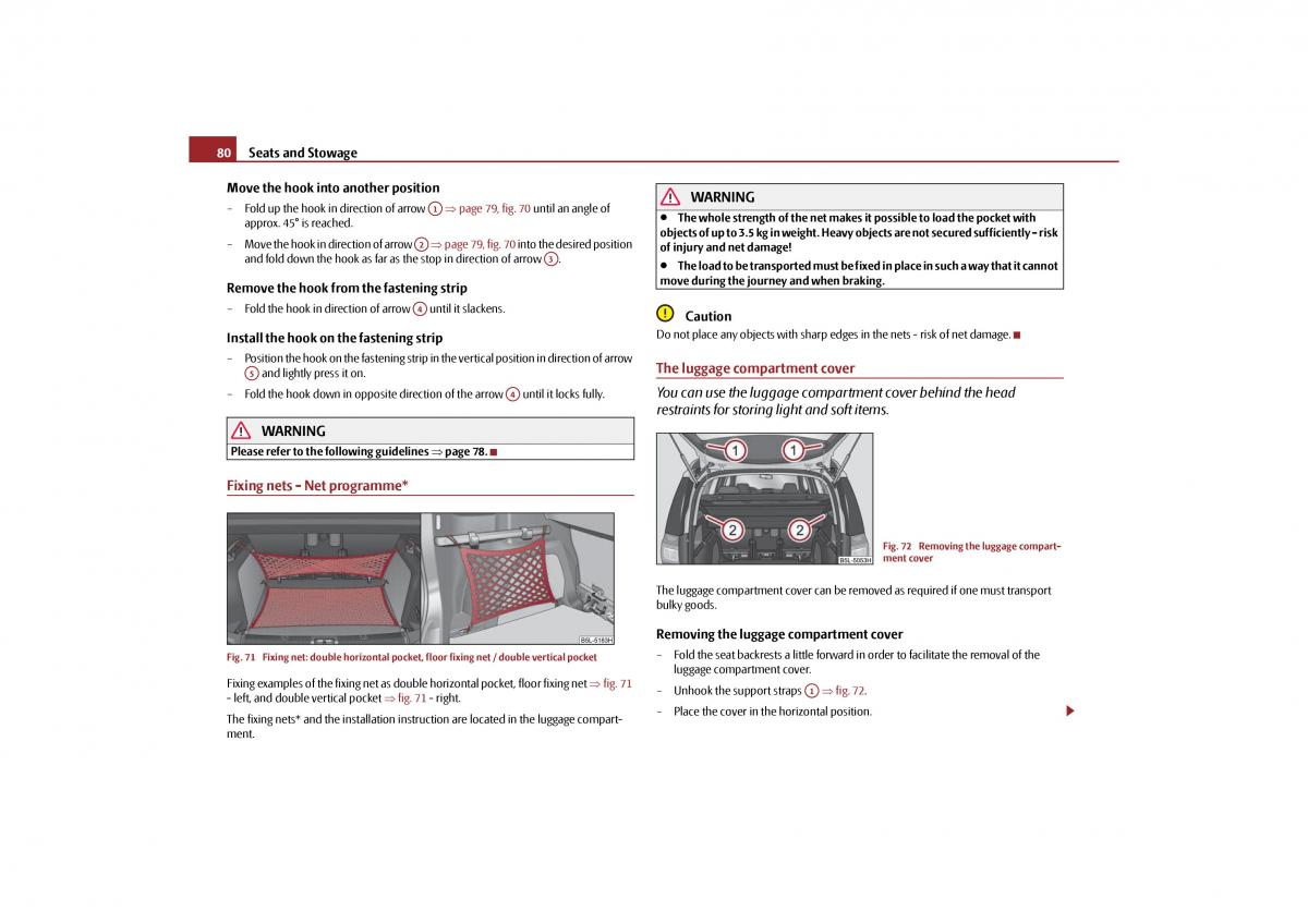 Skoda Yeti owners manual / page 81