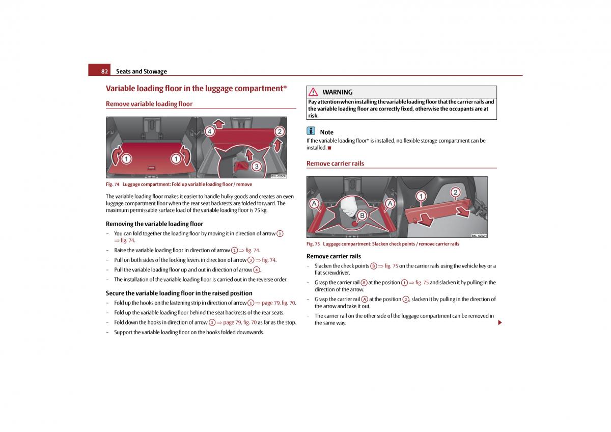 Skoda Yeti owners manual / page 83