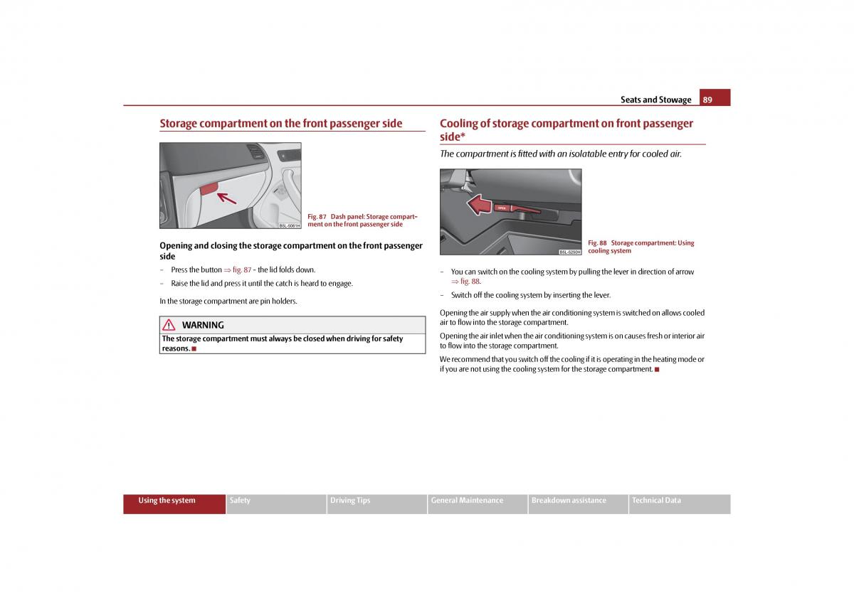 Skoda Yeti owners manual / page 90