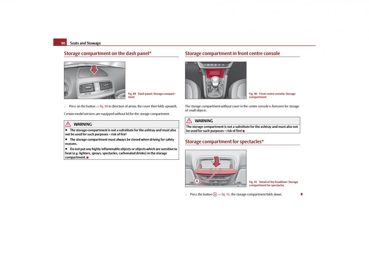 Skoda Yeti owners manual / page 91