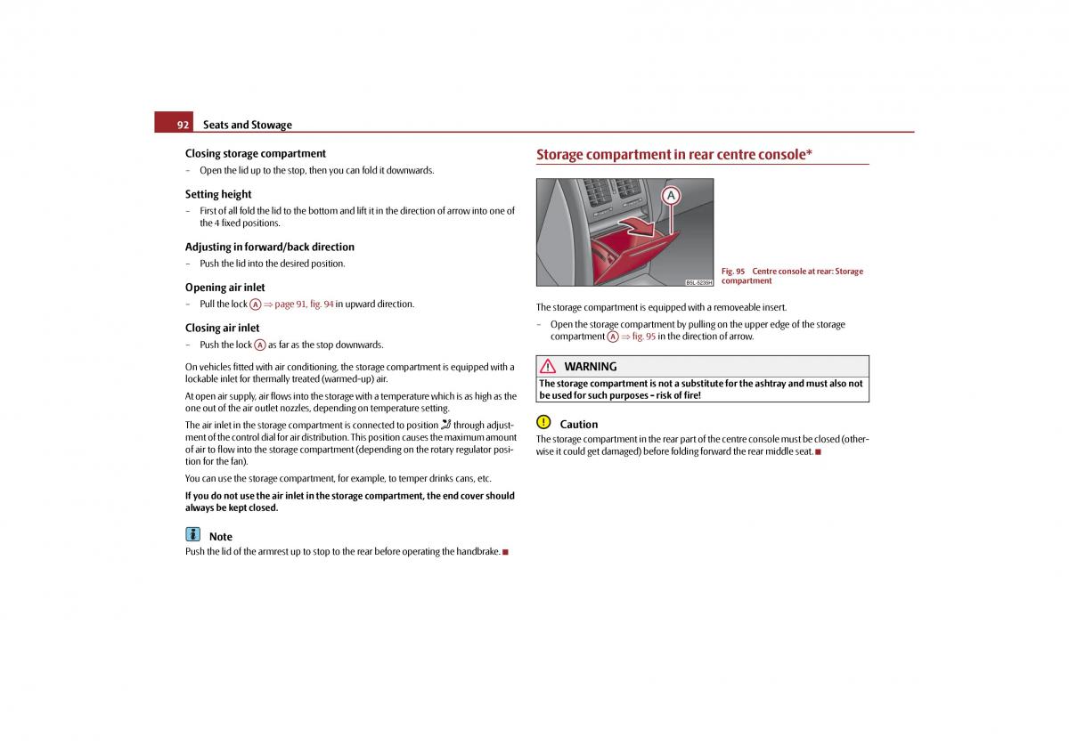 Skoda Yeti owners manual / page 93