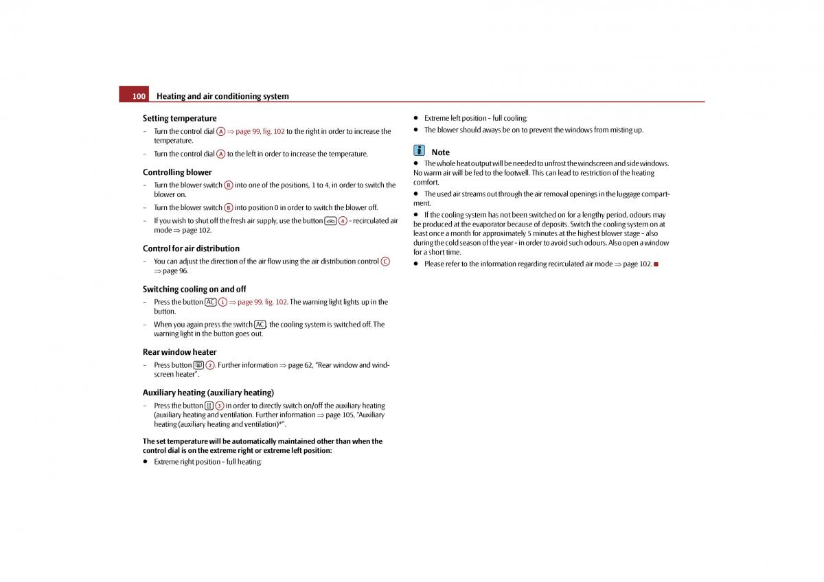 Skoda Yeti owners manual / page 101