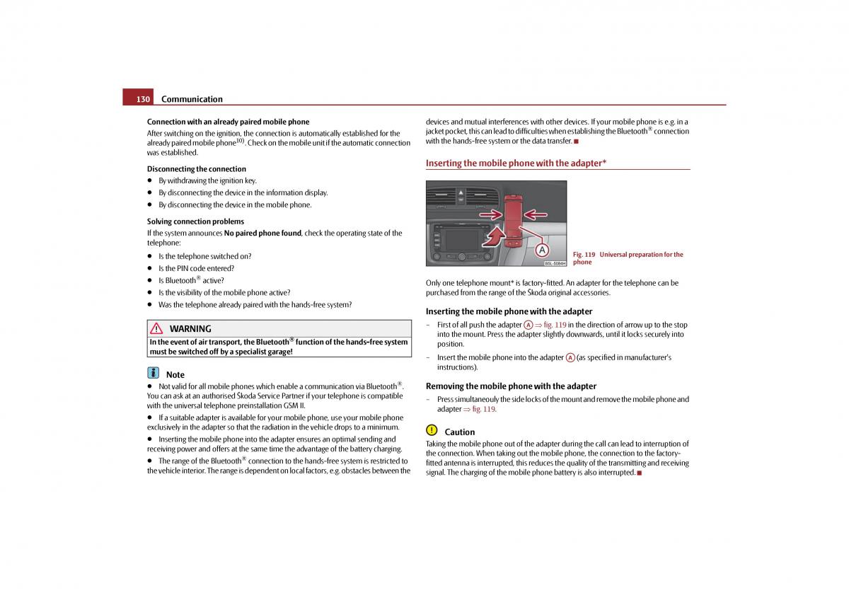 Skoda Yeti owners manual / page 131