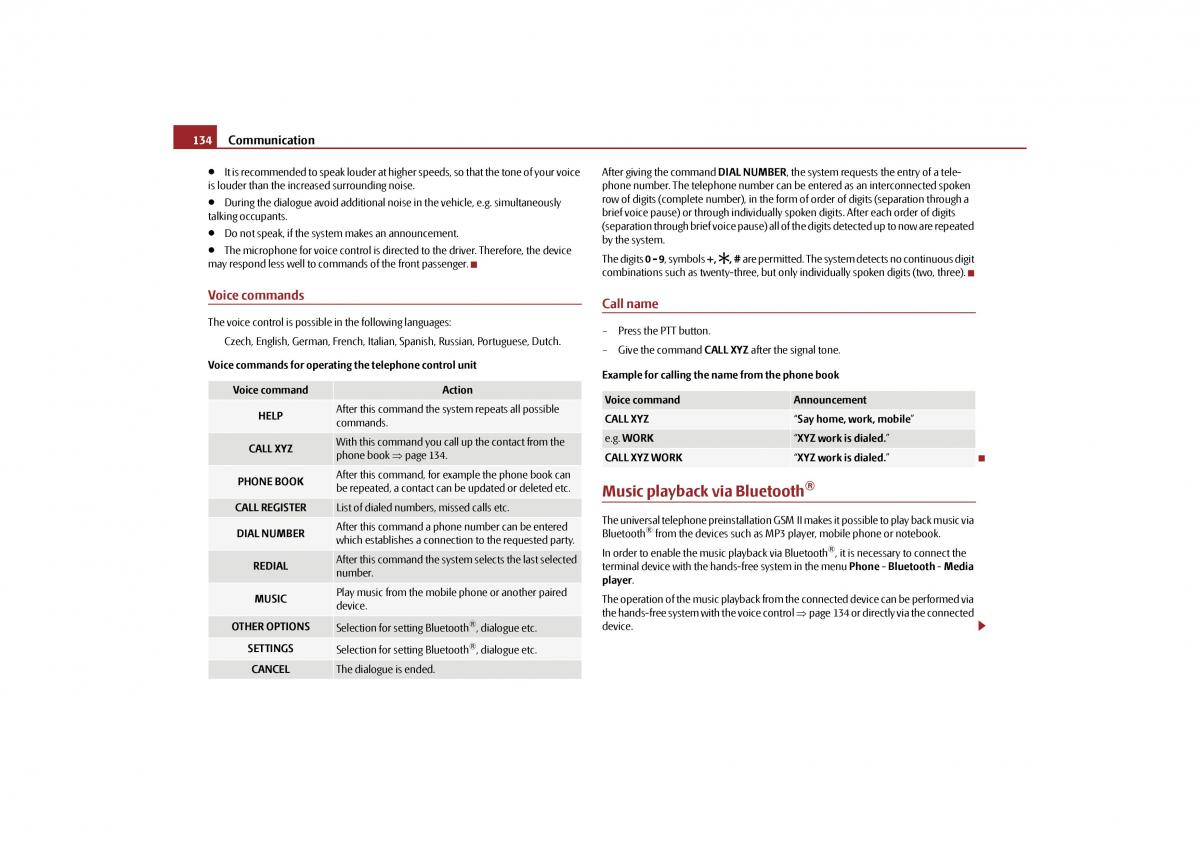 Skoda Yeti owners manual / page 135