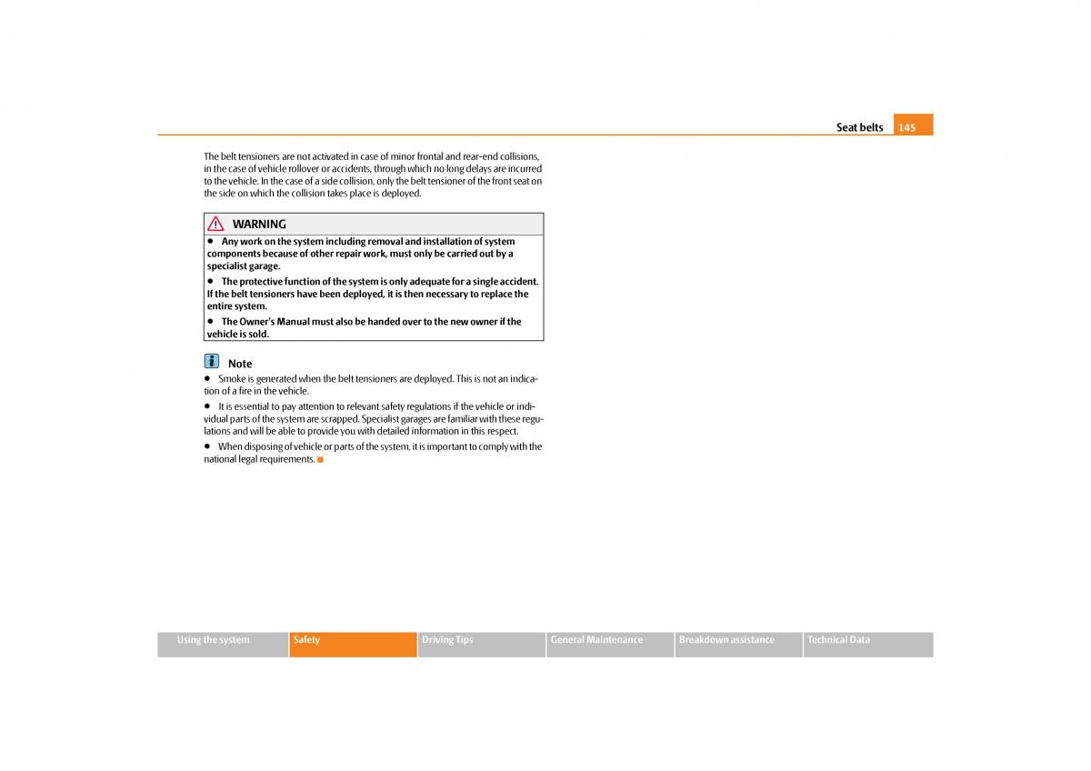 Skoda Yeti owners manual / page 146