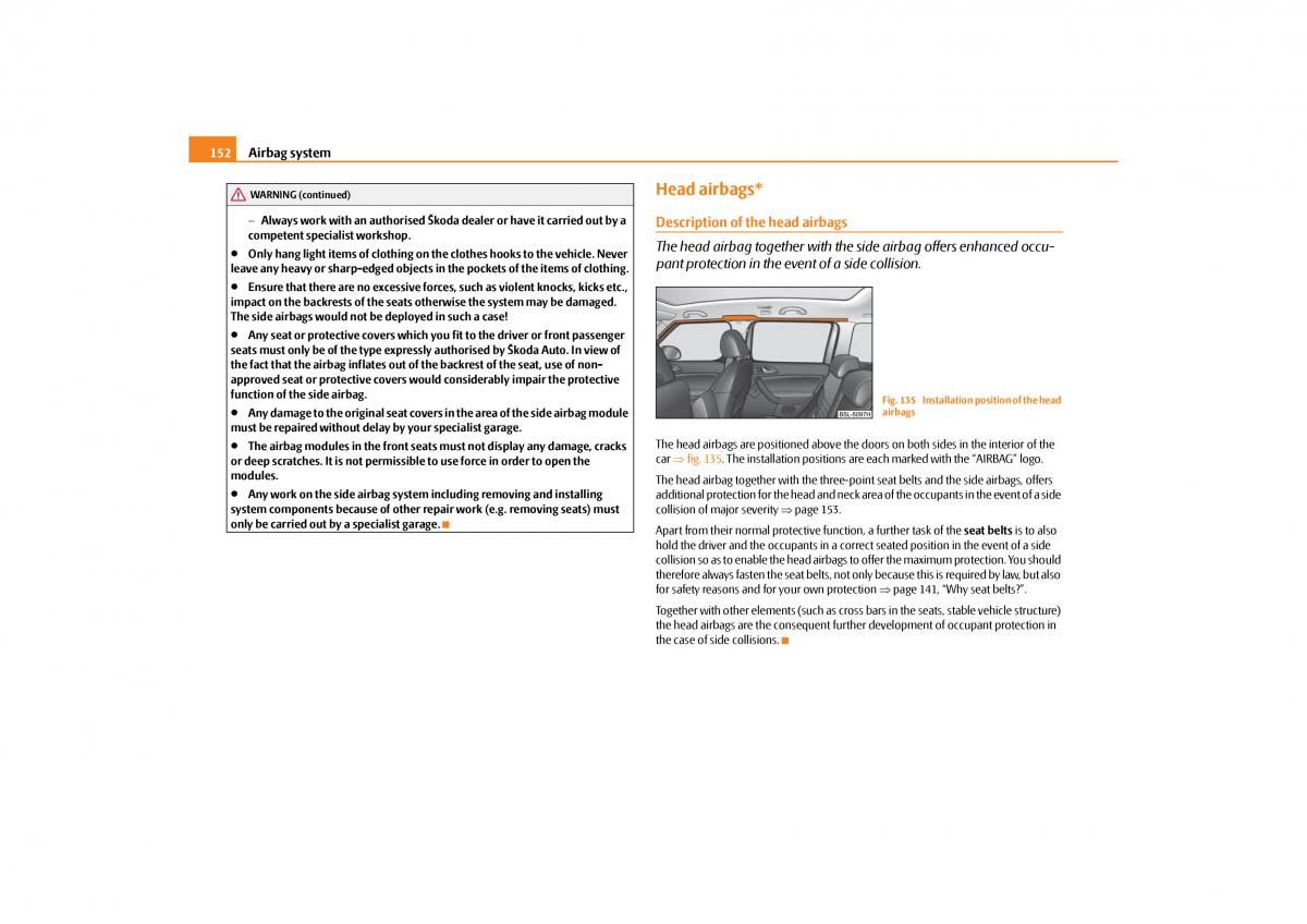 Skoda Yeti owners manual / page 153