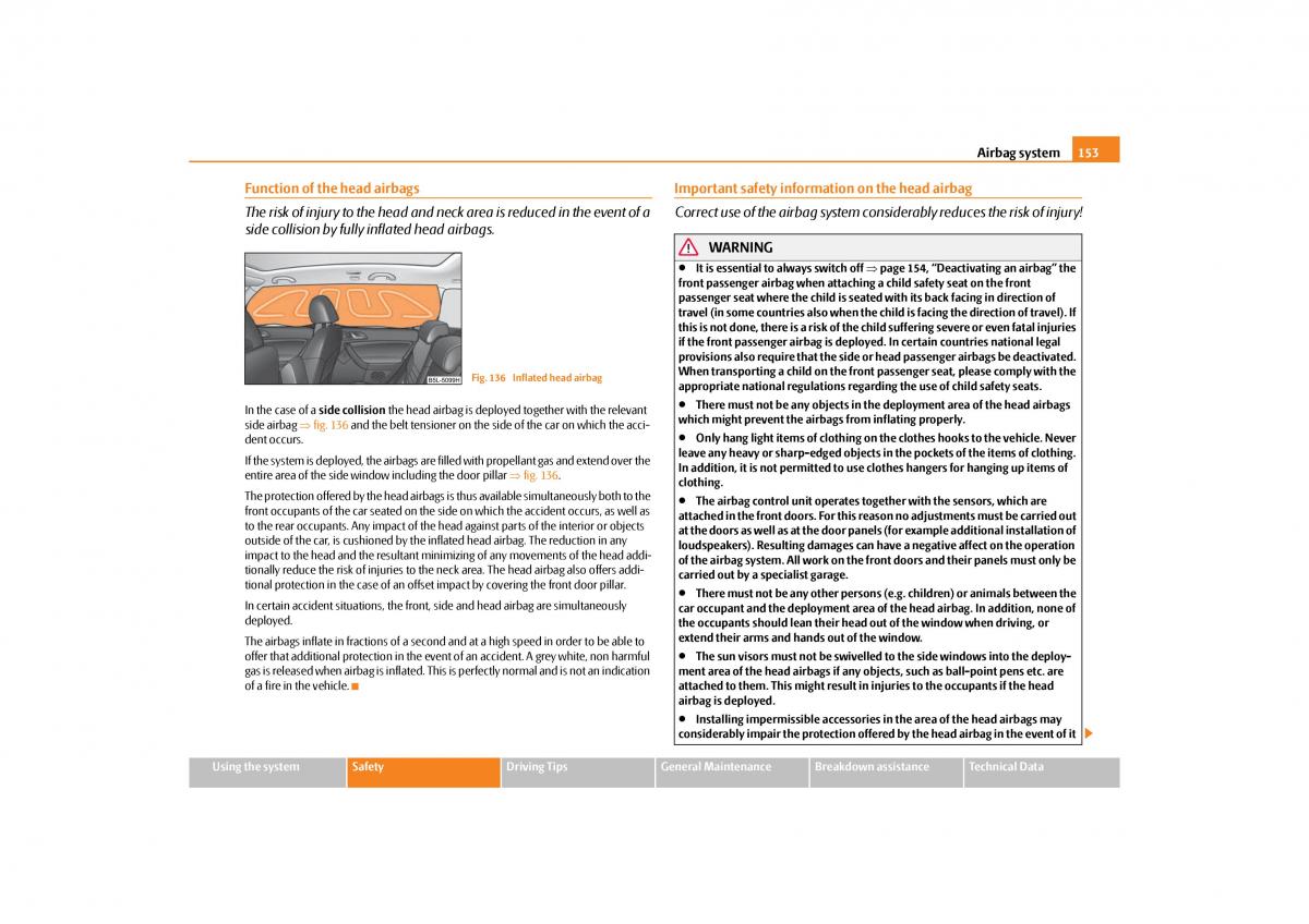 Skoda Yeti owners manual / page 154