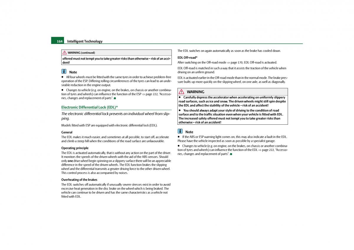 Skoda Yeti owners manual / page 165