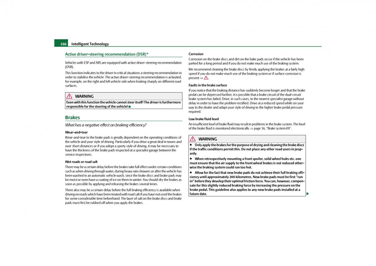 Skoda Yeti owners manual / page 167