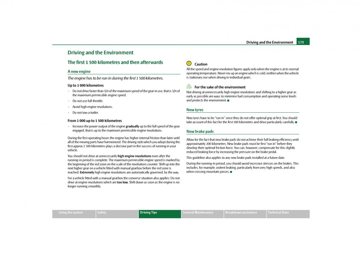 Skoda Yeti owners manual / page 174