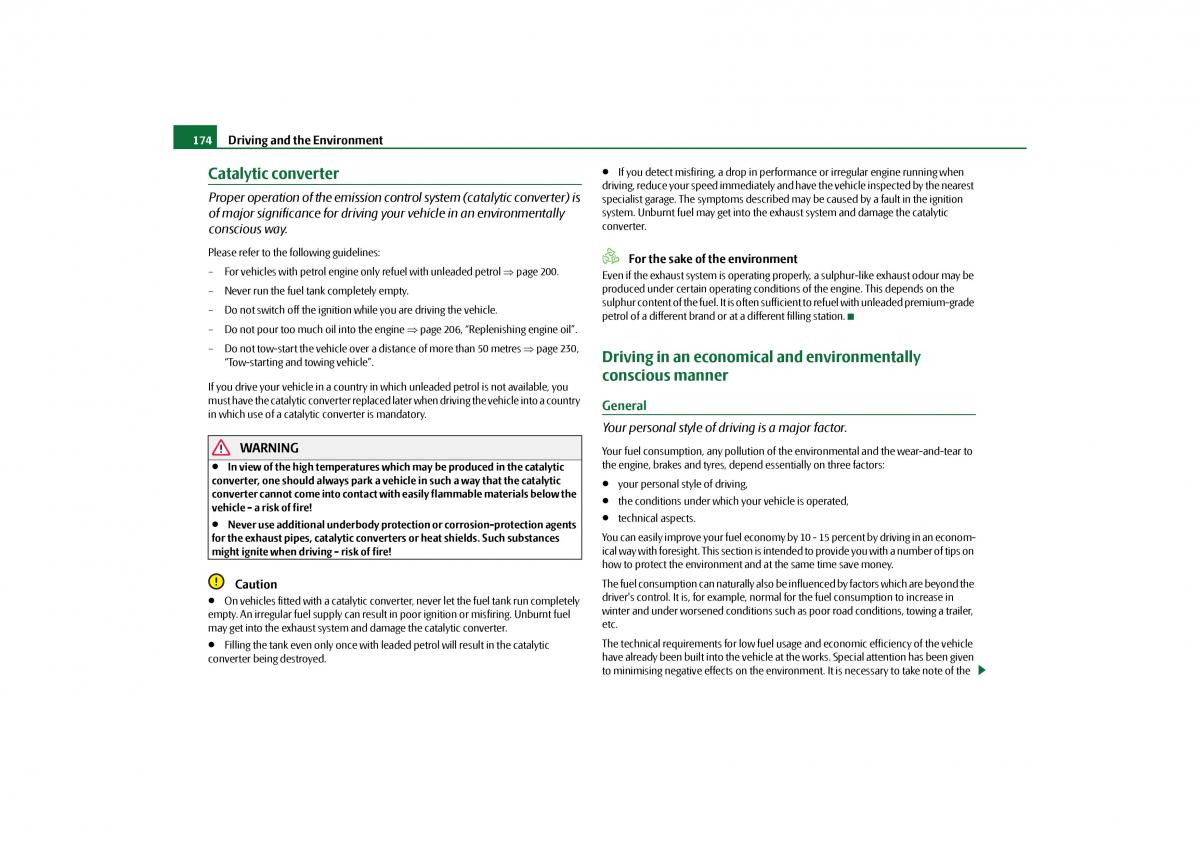 Skoda Yeti owners manual / page 175