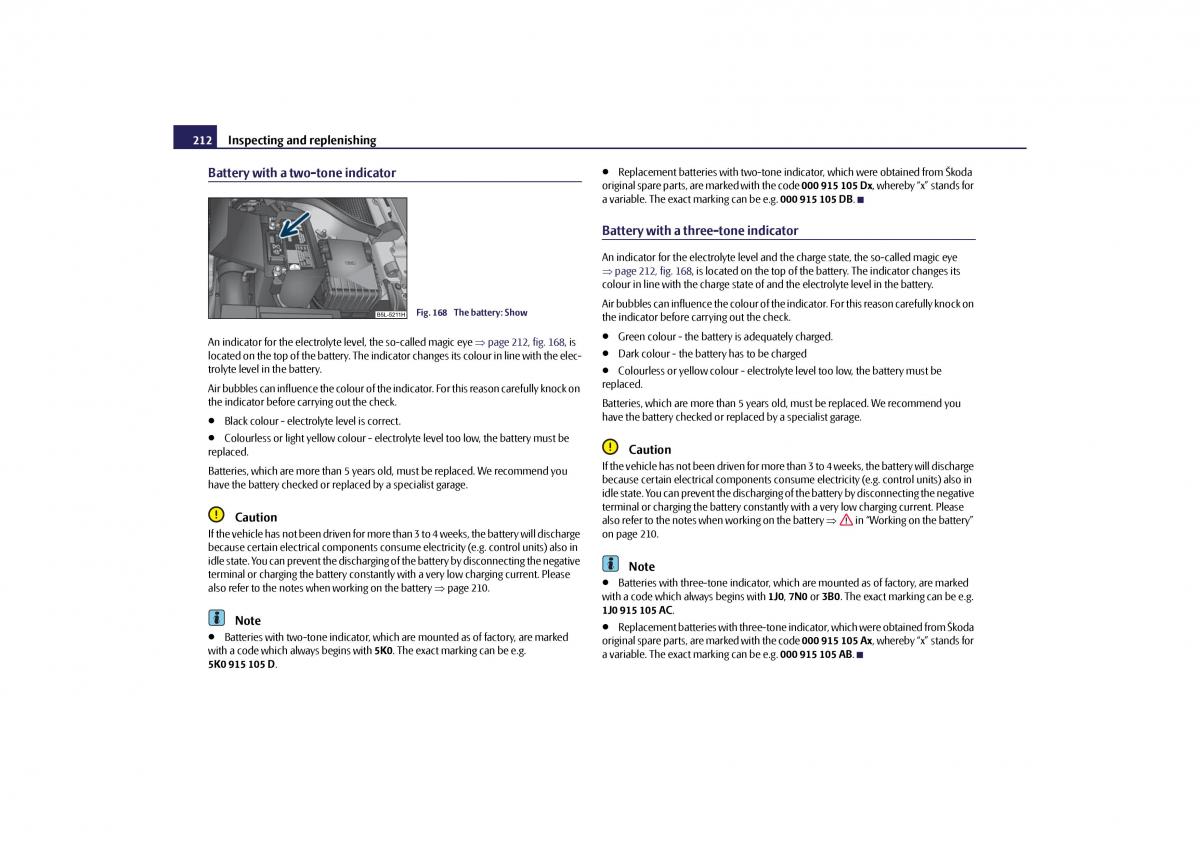 Skoda Yeti owners manual / page 213