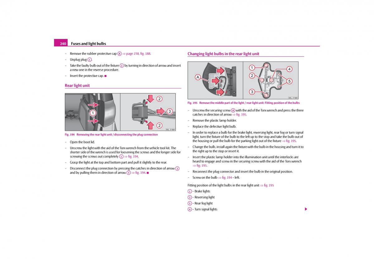 Skoda Yeti owners manual / page 241