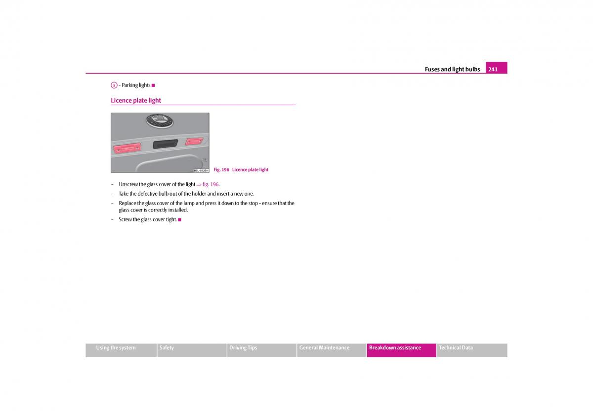 Skoda Yeti owners manual / page 242