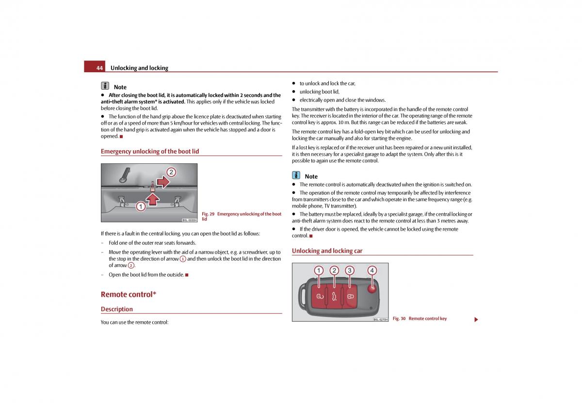 Skoda Yeti owners manual / page 45