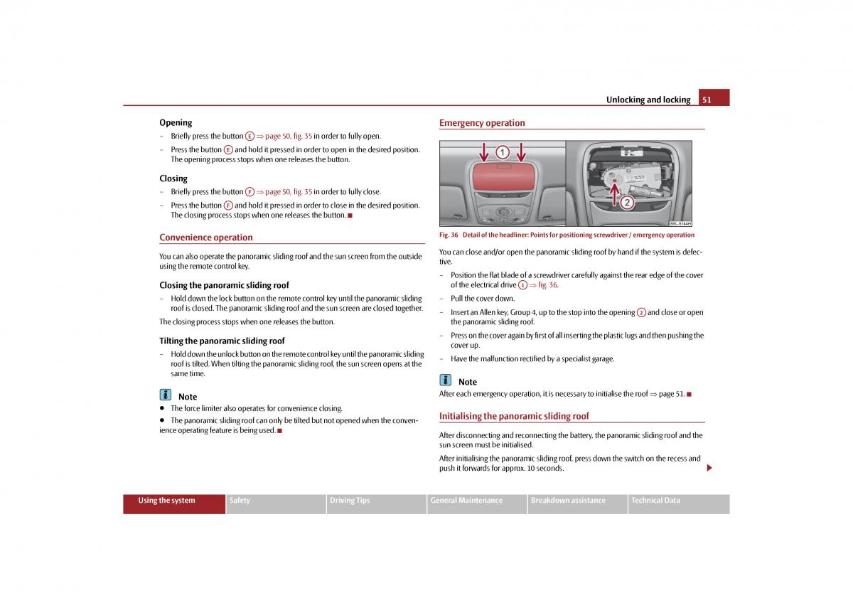 Skoda Yeti owners manual / page 52