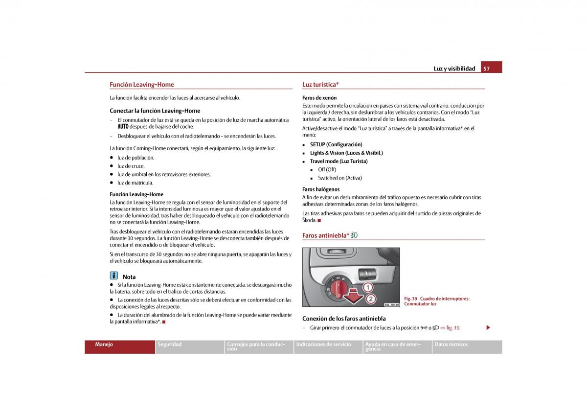 Skoda Yeti manual del propietario / page 58