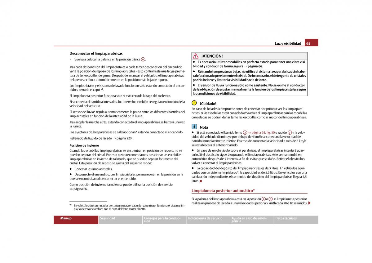 Skoda Yeti manual del propietario / page 66