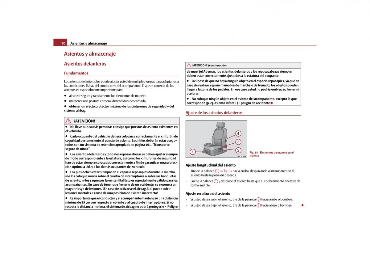 Skoda Yeti manual del propietario / page 71