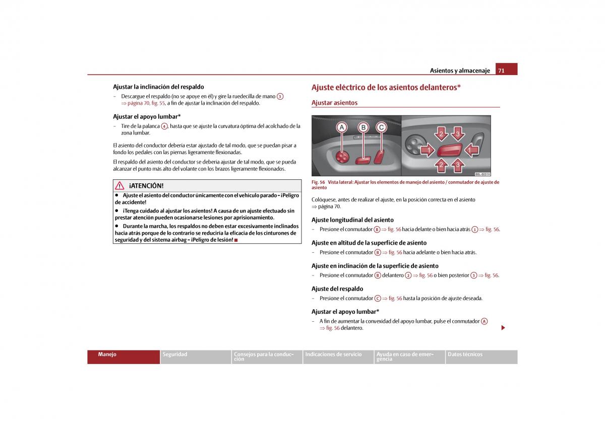 Skoda Yeti manual del propietario / page 72