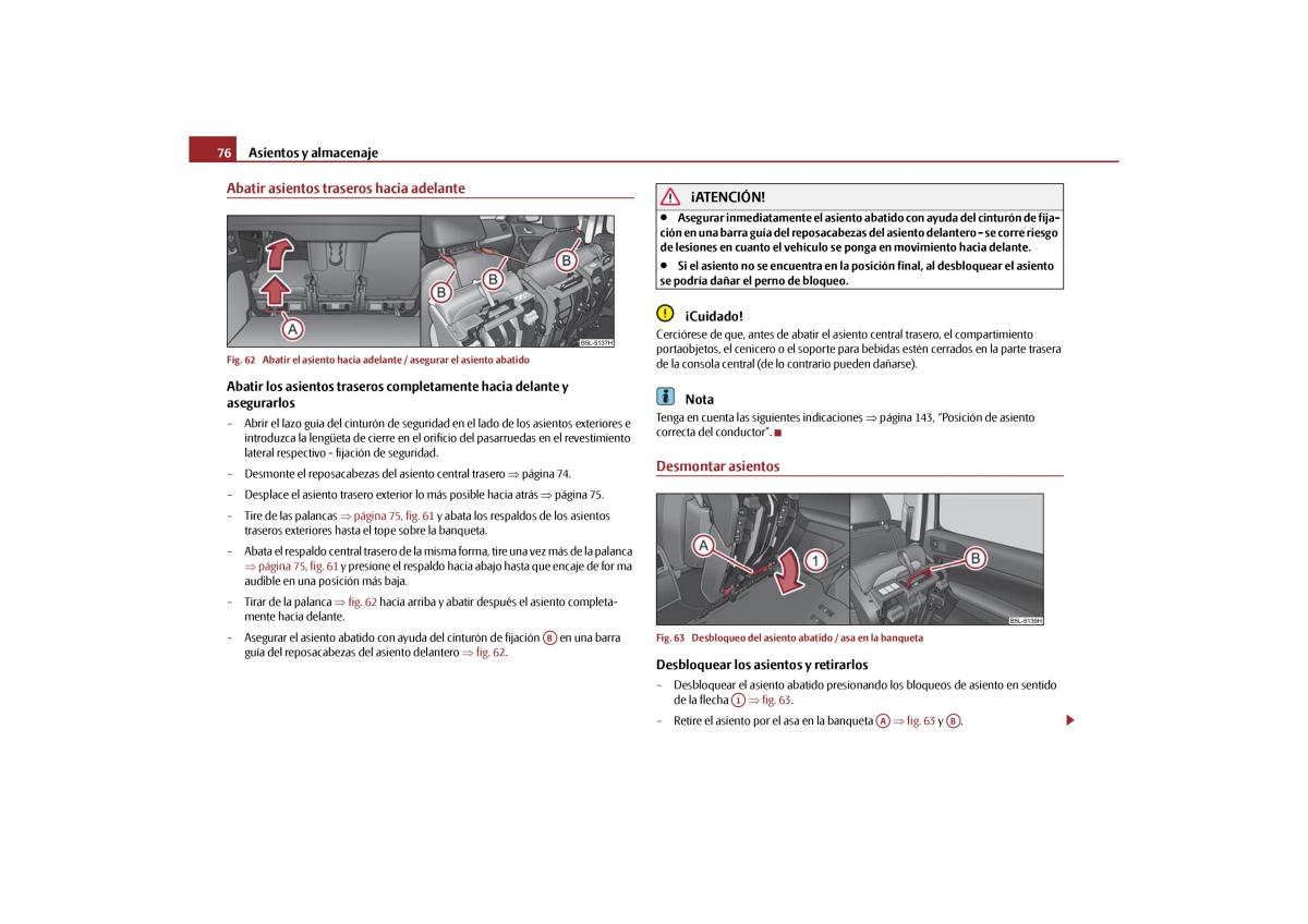 Skoda Yeti manual del propietario / page 77