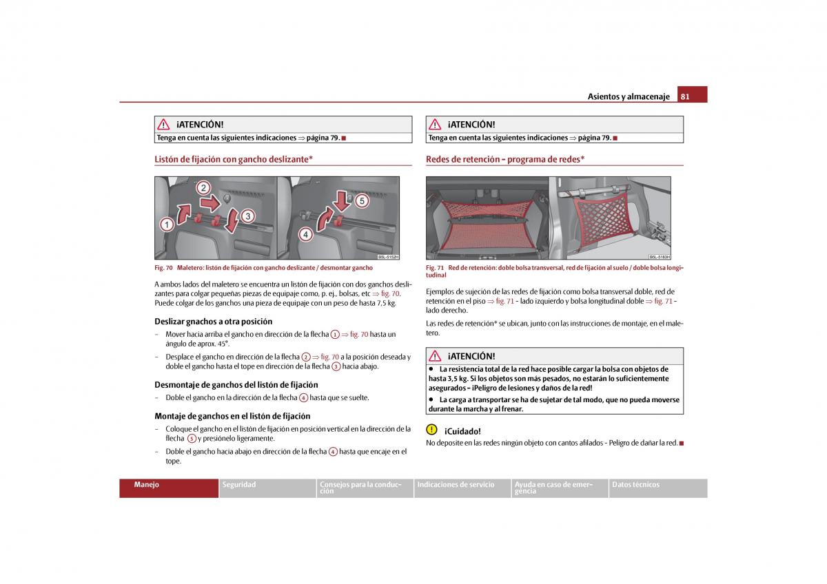 Skoda Yeti manual del propietario / page 82